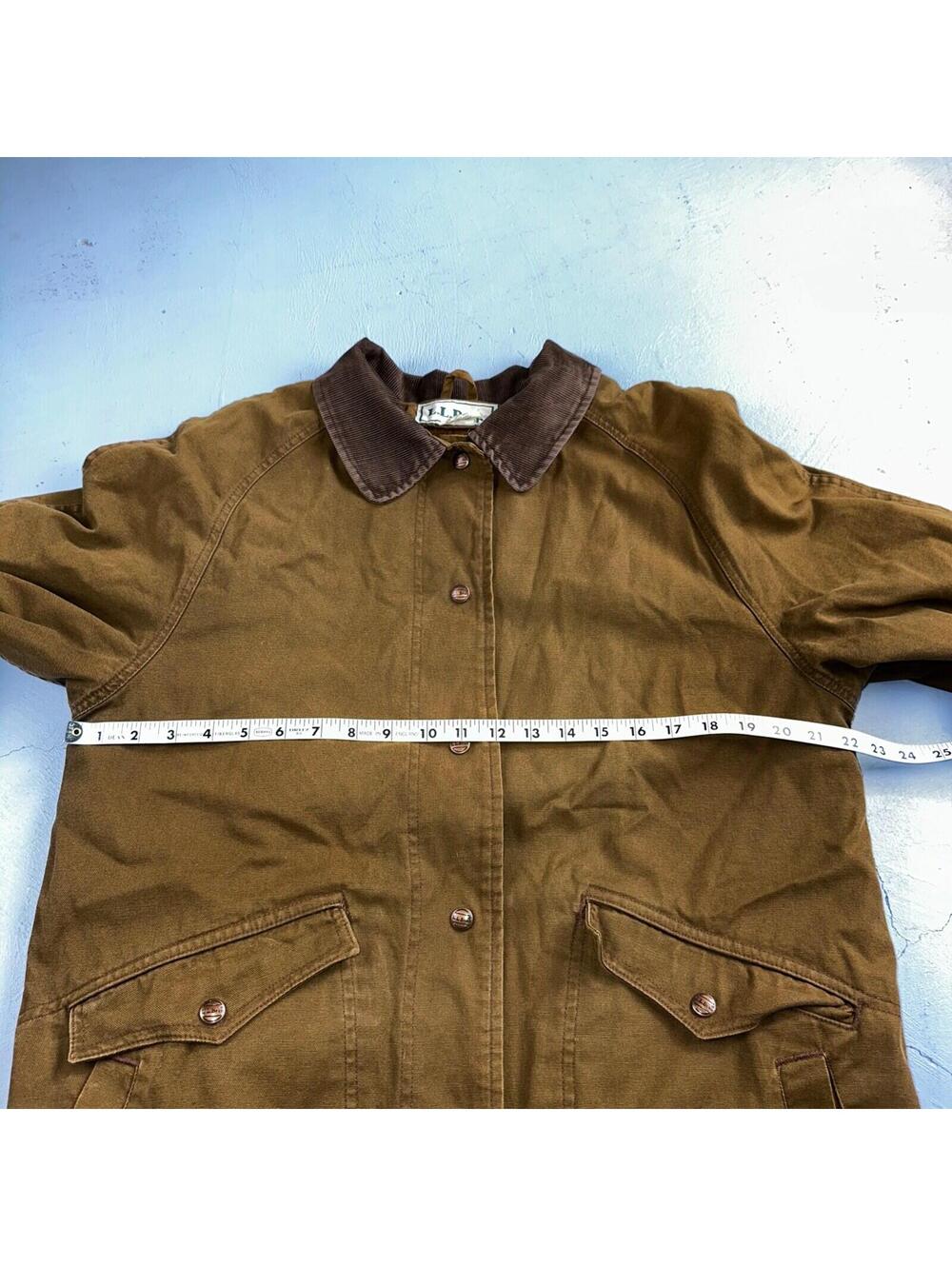 Vintage LL Bean Aztec Fleece Lined Womens Canvas Long Button Duster Coat M - Picture 16 of 16
